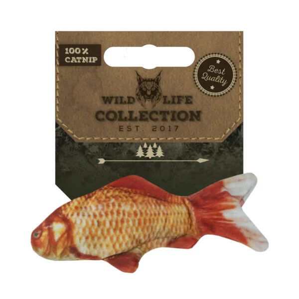 Zabawka dla kota w kształcie ryby z kocimiętką – Wild Life Collection, złota rybka