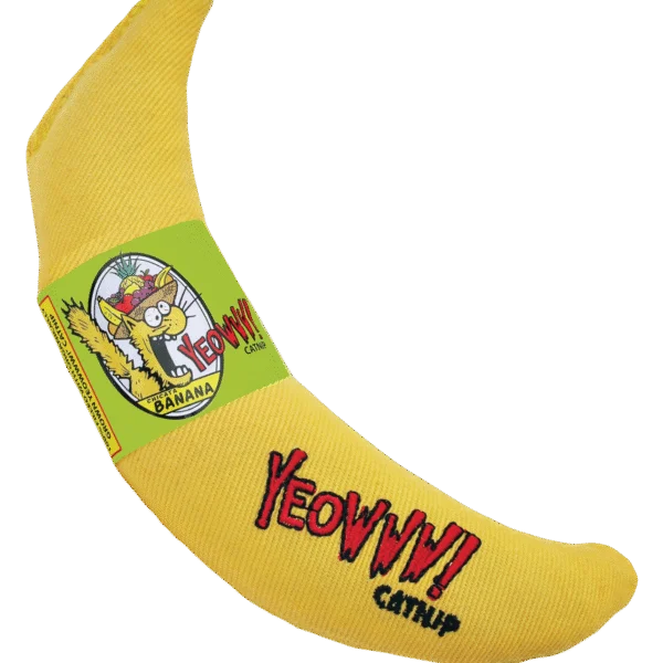 Zabawka dla kota w kształcie banana z kocimiętką, 17,7 cm – Yeowww! Chicata Banana