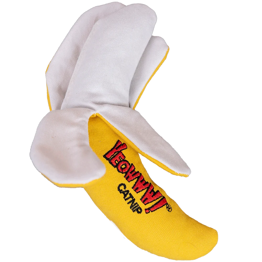 YEOW013A.png Bananowa zabawka dla kota, obrana i wypełniona kocimiętką, 18 cm – Yeowww! Chicata Banana Peeled - obrazek 1
