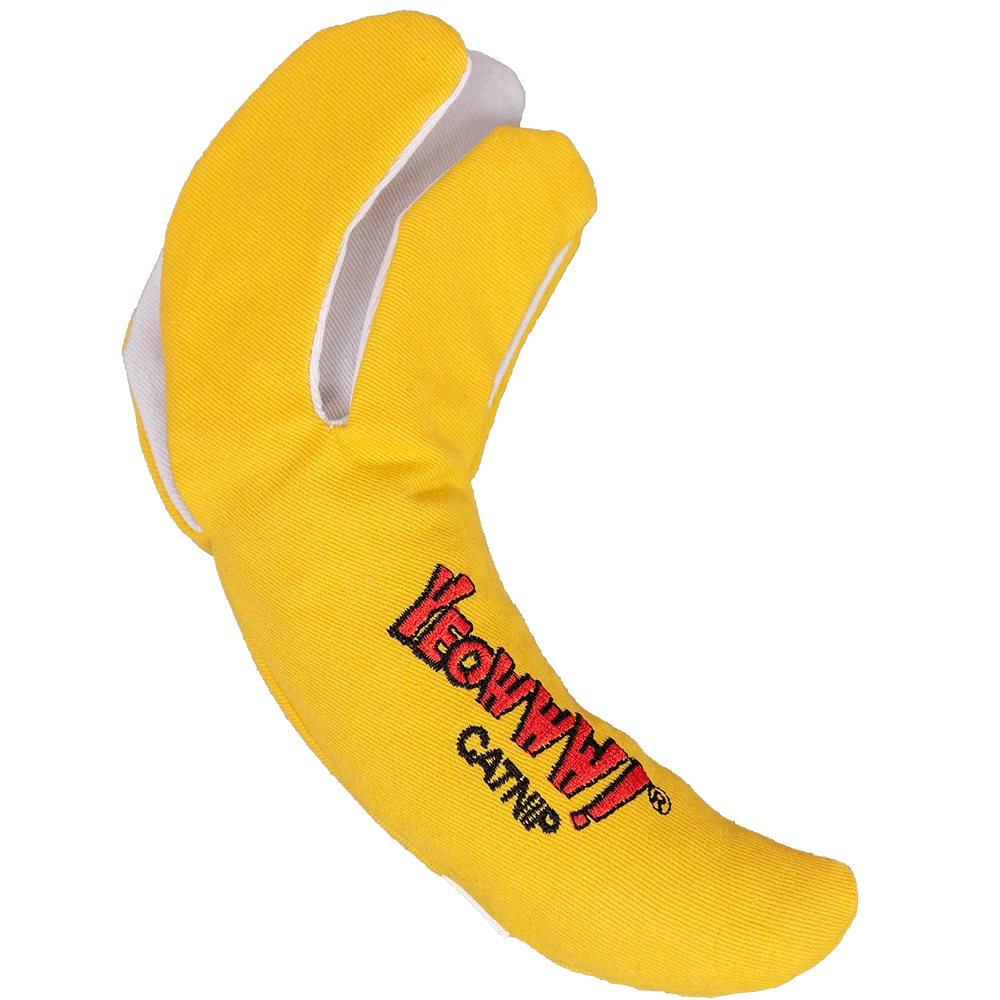 Bananowa zabawka dla kota, obrana i wypełniona kocimiętką, 18 cm – Yeowww! Chicata Banana Peeled - obrazek 2