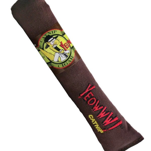 Zabawka cygaro dla kota z kocimiętką, brązowa, 18 cm – Yeowww! Cigar