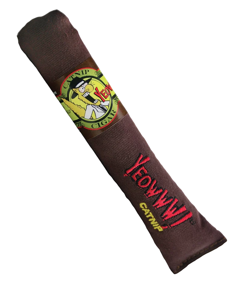 Zabawka cygaro dla kota z kocimiętką, brązowa, 18 cm – Yeowww! Cigar - obrazek 1
