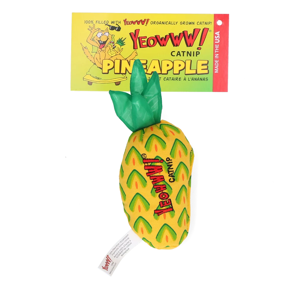 Zabawka dla kota Ananas z kocimiętką, 17,7 cm – Yeowww! Pineapple - obrazek 1