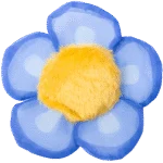 Zabawka dla kota w kształcie kwiatu z kocimiętką i szeleszczącymi płatkami, niebieska – Yeowww! Daisy's Flower Tops - obrazek 2
