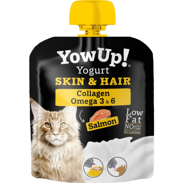 Jogurt dla kota z łososiem, bez laktozy – YowUp! Yoghurt Cats Salmon Skin & Hair