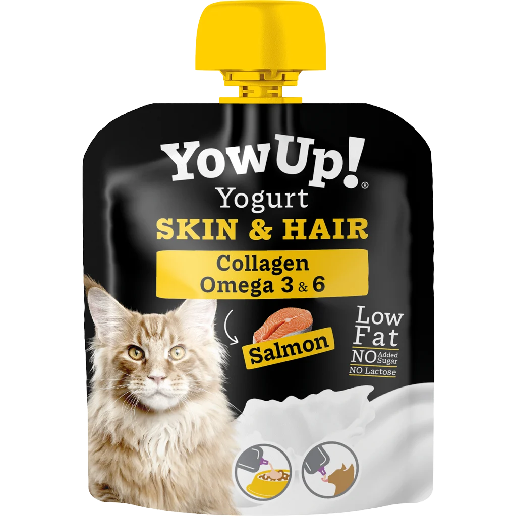 Jogurt dla kota z łososiem, bez laktozy – YowUp! Yoghurt Cats Salmon Skin & Hair - obrazek 1