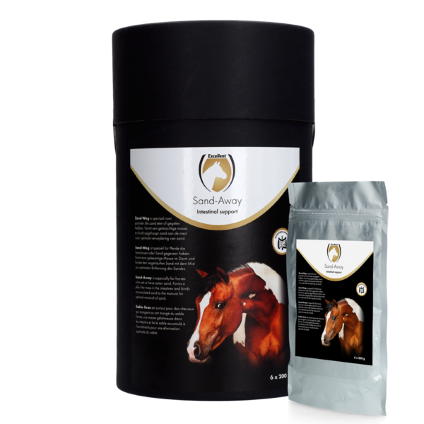 Suplement psyllium dla koni, 6 x 200 g – Excellent Horse Sand-Away