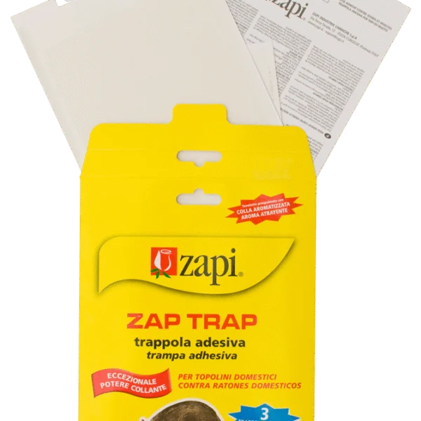 Pułapka lepowa na myszy i owady pełzające, 15 x 21 cm, 3 sztuki – Zapi Zap Trap