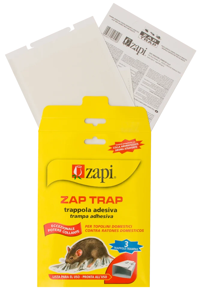 Pułapka lepowa na myszy i owady pełzające, 15 x 21 cm, 3 sztuki – Zapi Zap Trap - obrazek 1