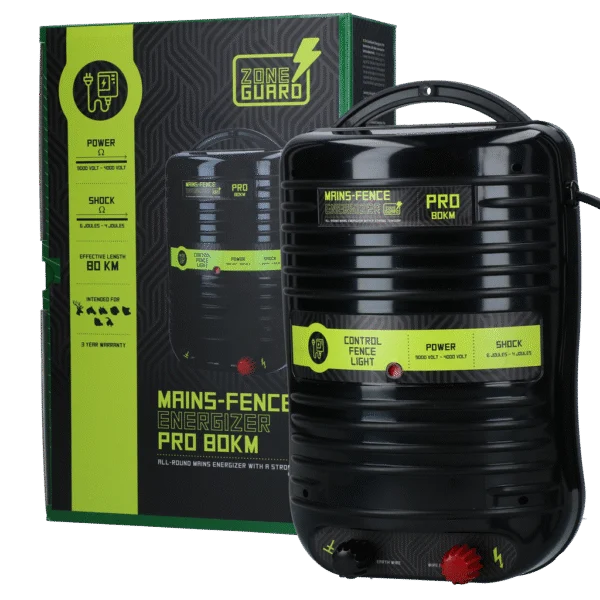 Elektryzator sieciowy do ogrodzeń elektrycznych – ZoneGuard Energizer Pro 80 km