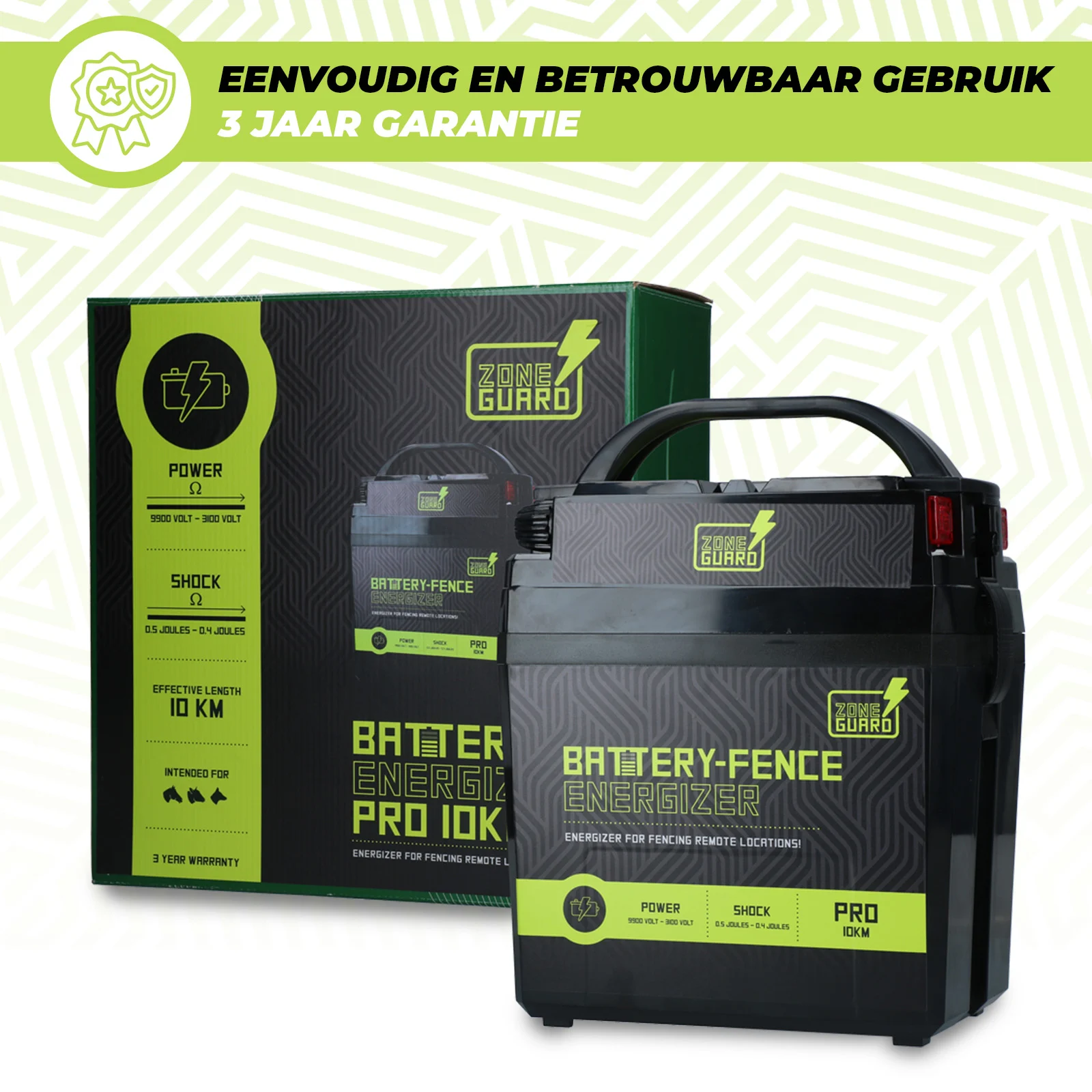 Elektryzator ogrodzenia elektrycznego na baterię 9 V – ZoneGuard Battery Energizer Pro 10 km - obrazek 5