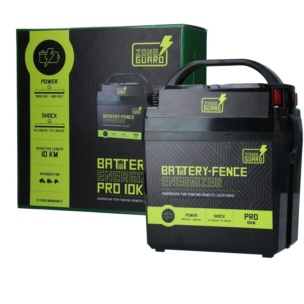 Elektryzator ogrodzenia elektrycznego na baterię 9 V – ZoneGuard Battery Energizer Pro 10 km - obrazek 1