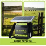Elektryzator do ogrodzeń elektrycznych zasilany energią słoneczną – ZoneGuard Solar-Fence Energizer Pro 20 km - obrazek 3