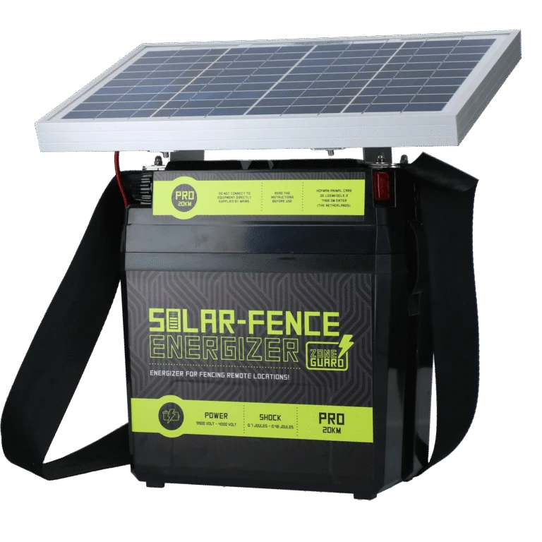 Elektryzator do ogrodzeń elektrycznych zasilany energią słoneczną – ZoneGuard Solar-Fence Energizer Pro 20 km