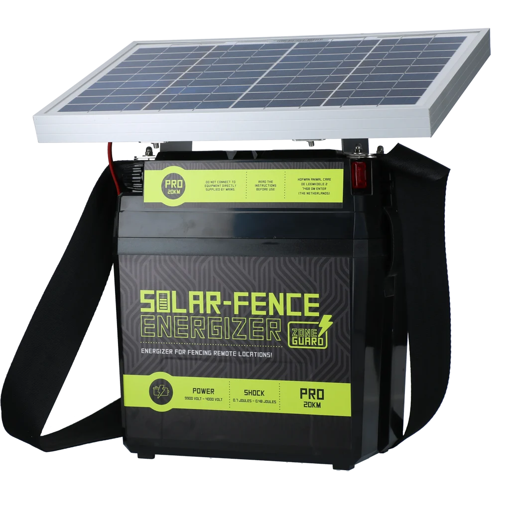 Elektryzator do ogrodzeń elektrycznych zasilany energią słoneczną – ZoneGuard Solar-Fence Energizer Pro 20 km - obrazek 1