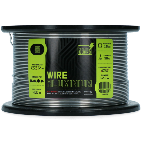 Drut do ogrodzenia elektrycznego z aluminium, 2 mm, 400 m – ZoneGuard Basic