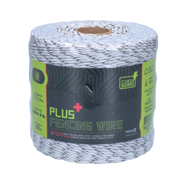 Drut do pastucha 3 mm, biało czarny, 400 m – ZoneGuard Plus