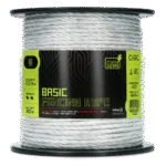 Linka do pastucha 6 mm, biała, z 6 przewodami ze stali nierdzewnej, 200 m – ZoneGuard Basic