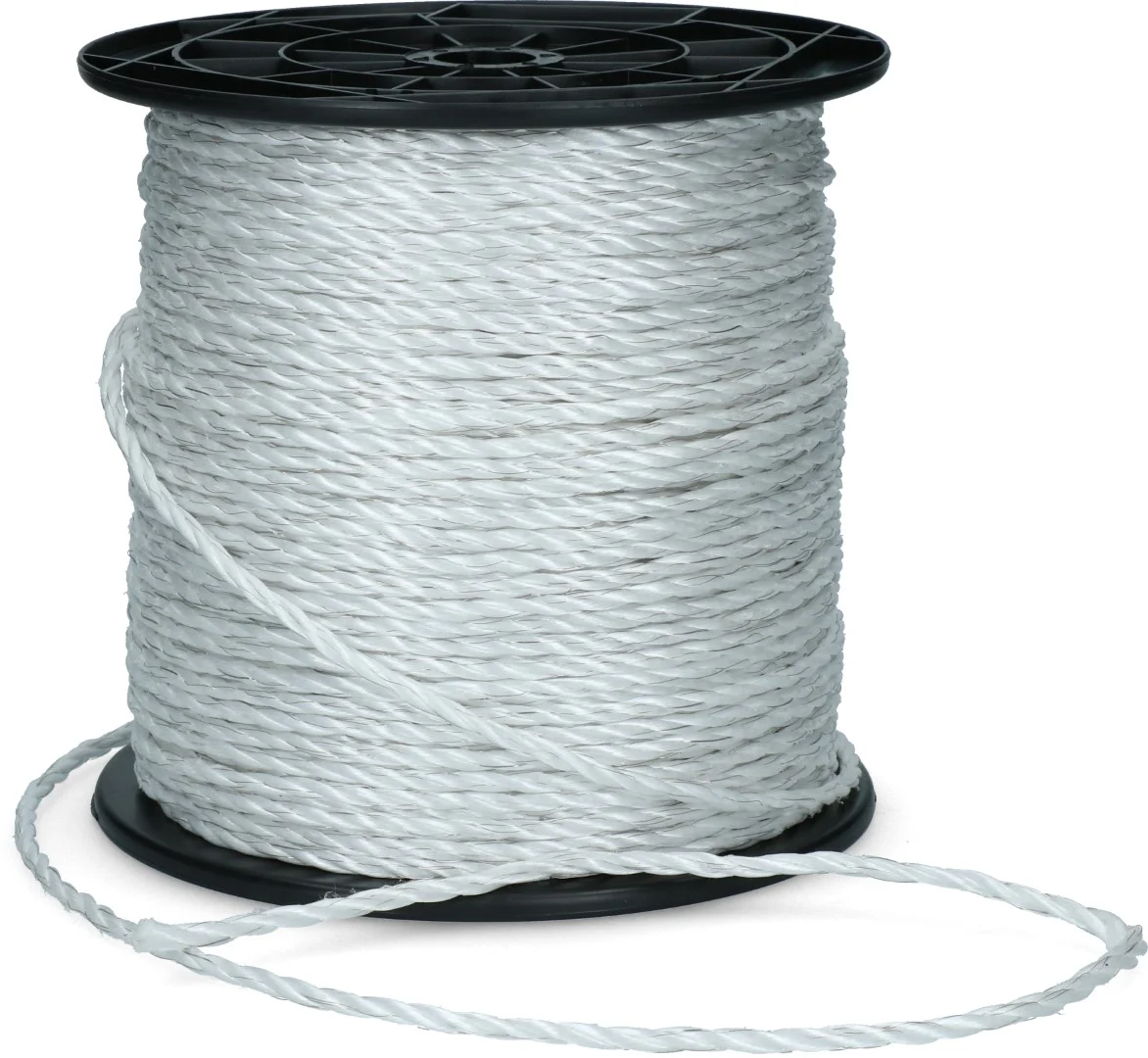 Linka do pastucha 6 mm, biała, z 6 przewodami ze stali nierdzewnej, 200 m – ZoneGuard Basic - obrazek 2