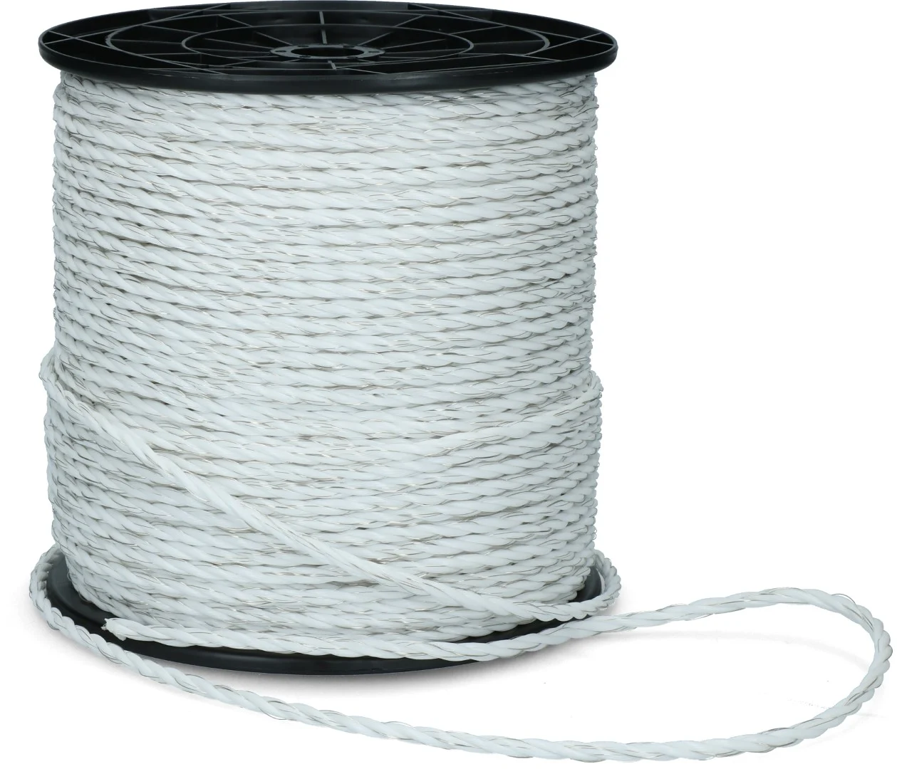 Plecionka elektryczna 6 mm, biała, z drutami ze stali nierdzewnej i metalu lekkiego, 200 m – ZoneGuard Plus - obrazek 2