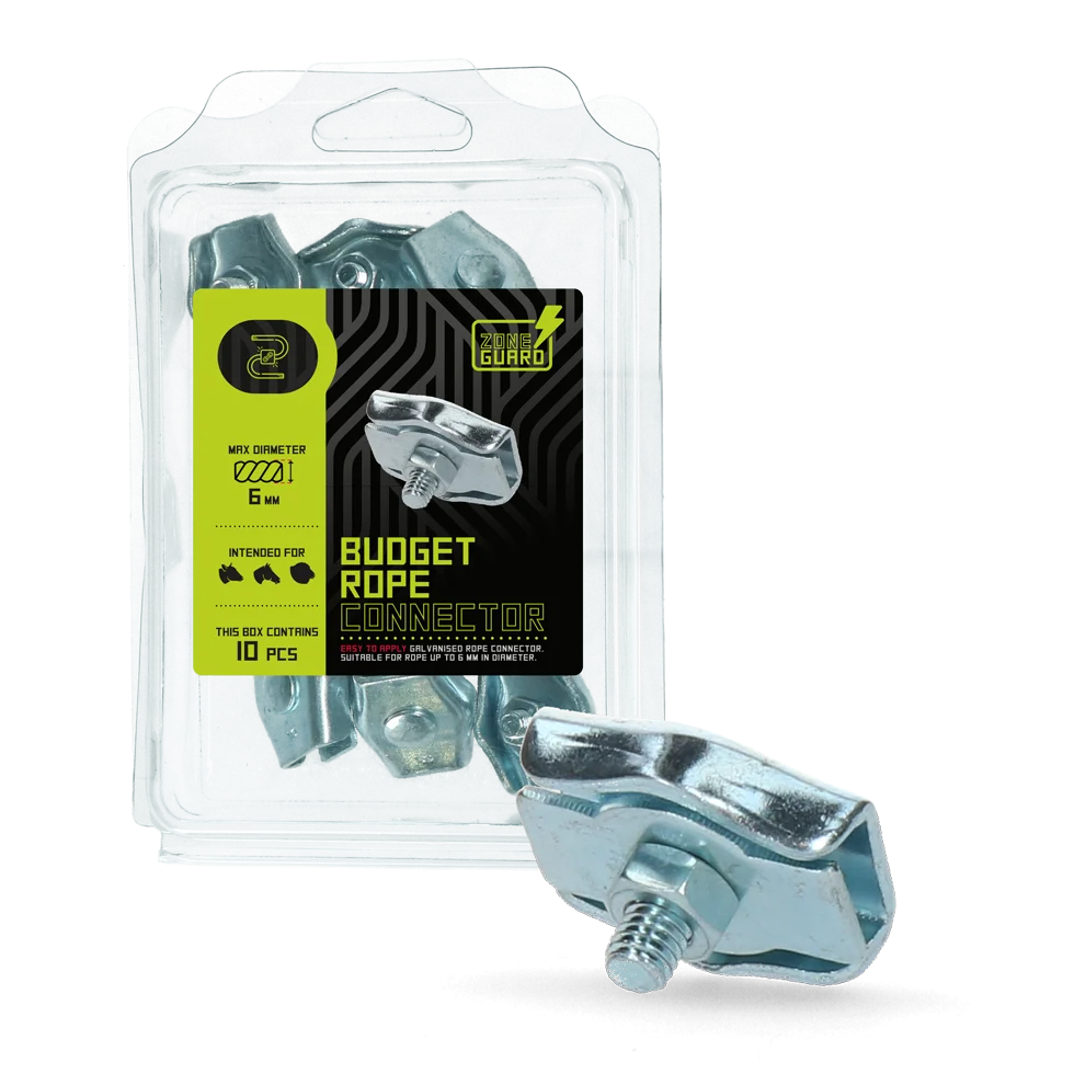 Złączka do elektrycznej linki o średnicy 6 mm, 10 sztuk – ZoneGuard Budget - obrazek 1