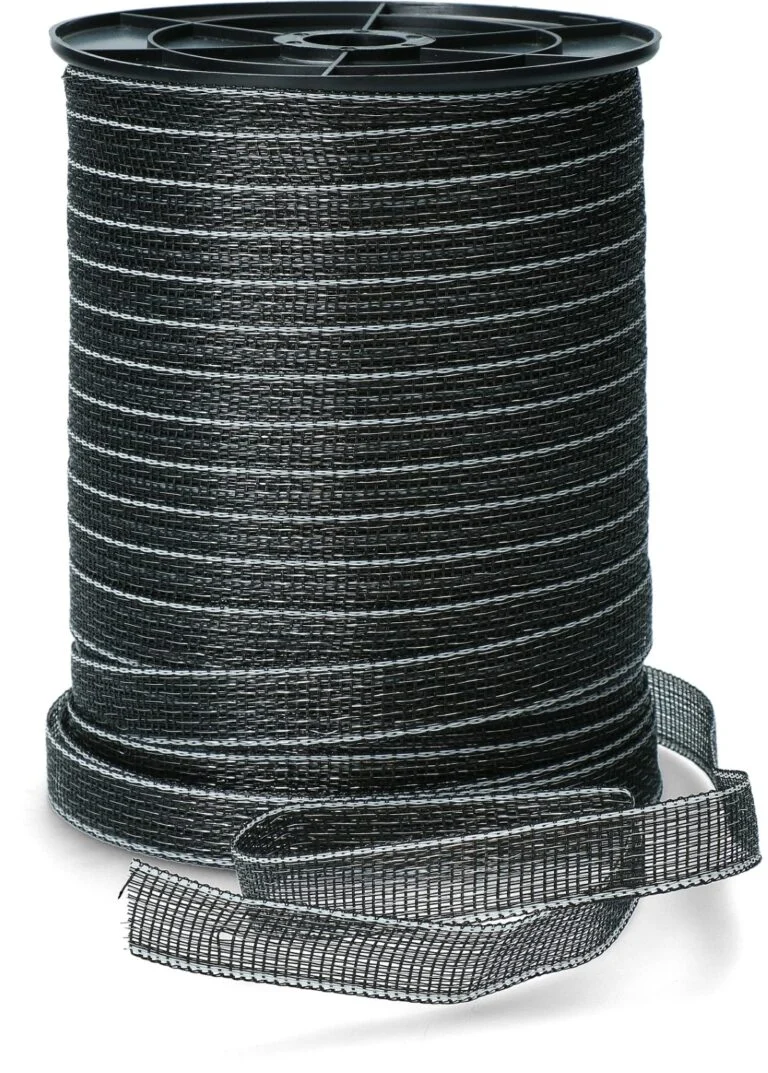 Taśma elektryczna 20 mm, czarna, 9 przewodów ze stali nierdzewnej, 200 m – ZoneGuard Basic