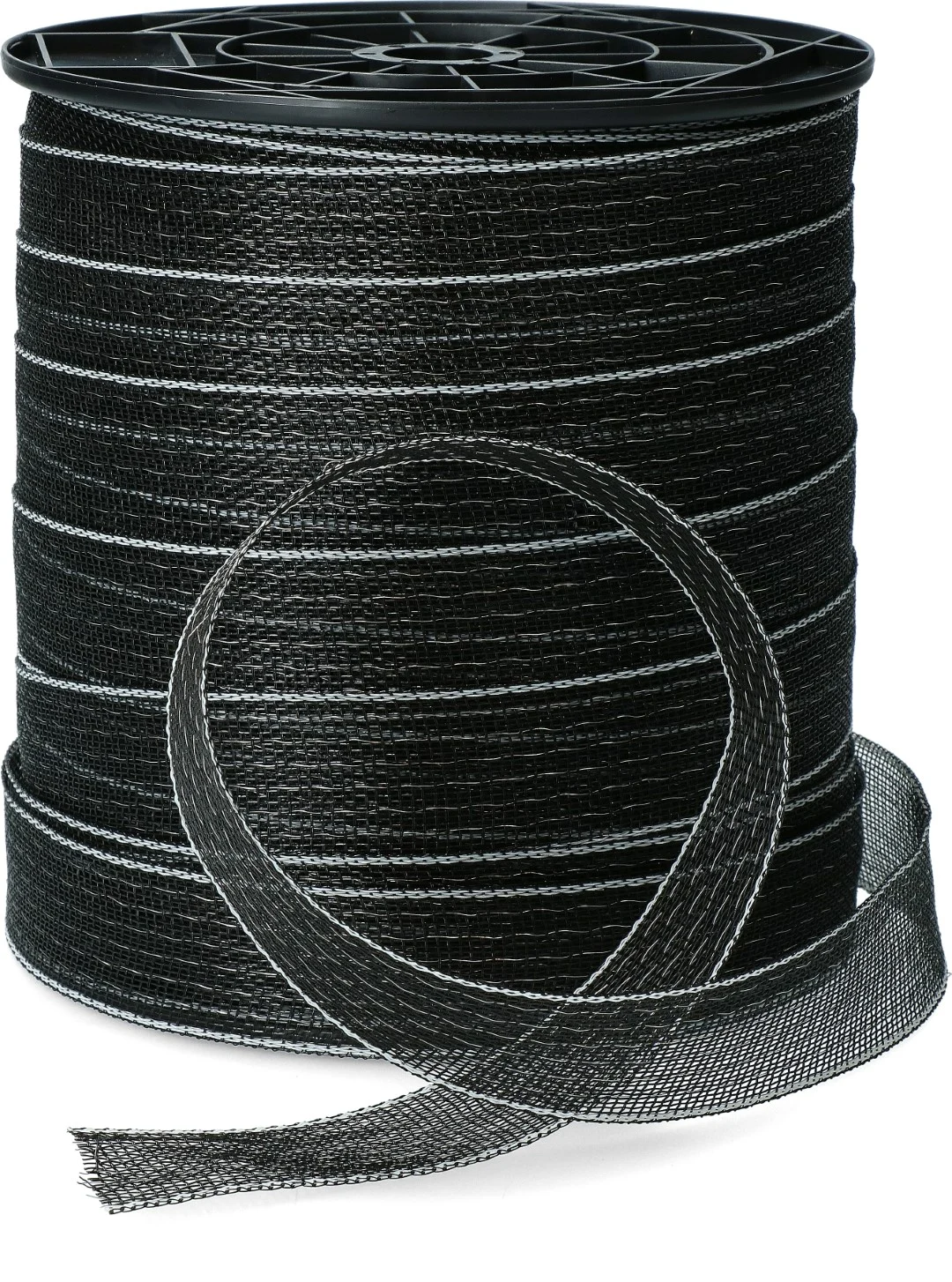 Czarna taśma do ogrodzeń elektrycznych 40 mm z 9 przewodami ze stali nierdzewnej, 200 m – ZoneGuard Basic - obrazek 1
