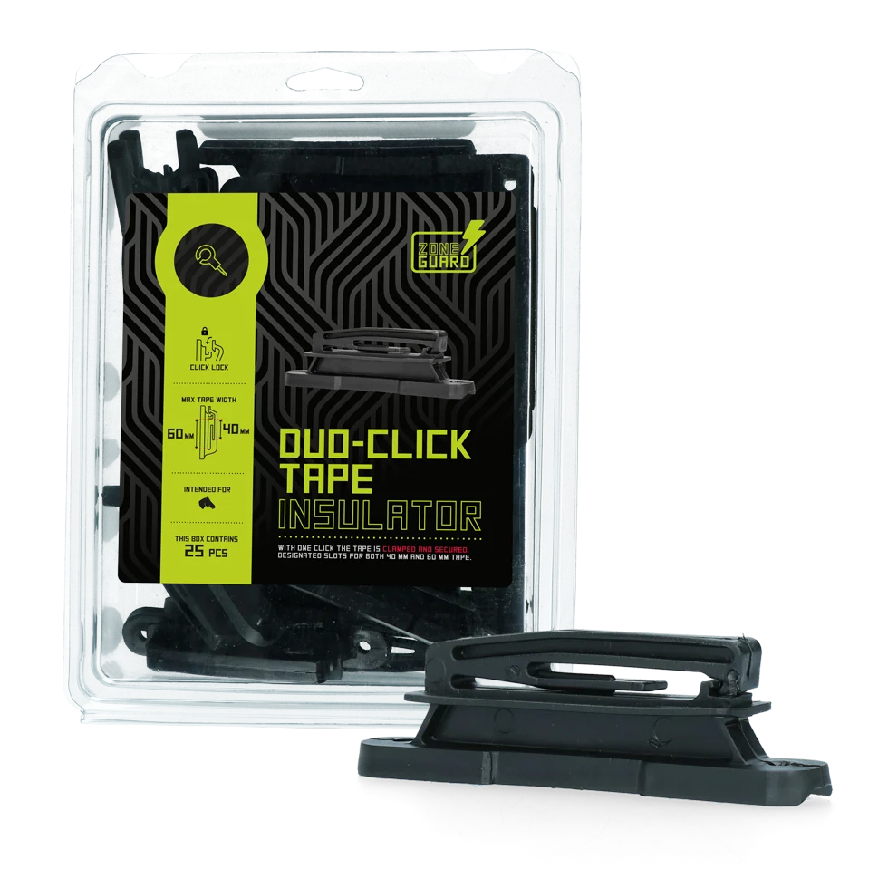 Izolator do taśmy do 60 mm, 25 sztuk – ZoneGuard Duo-Click - obrazek 2