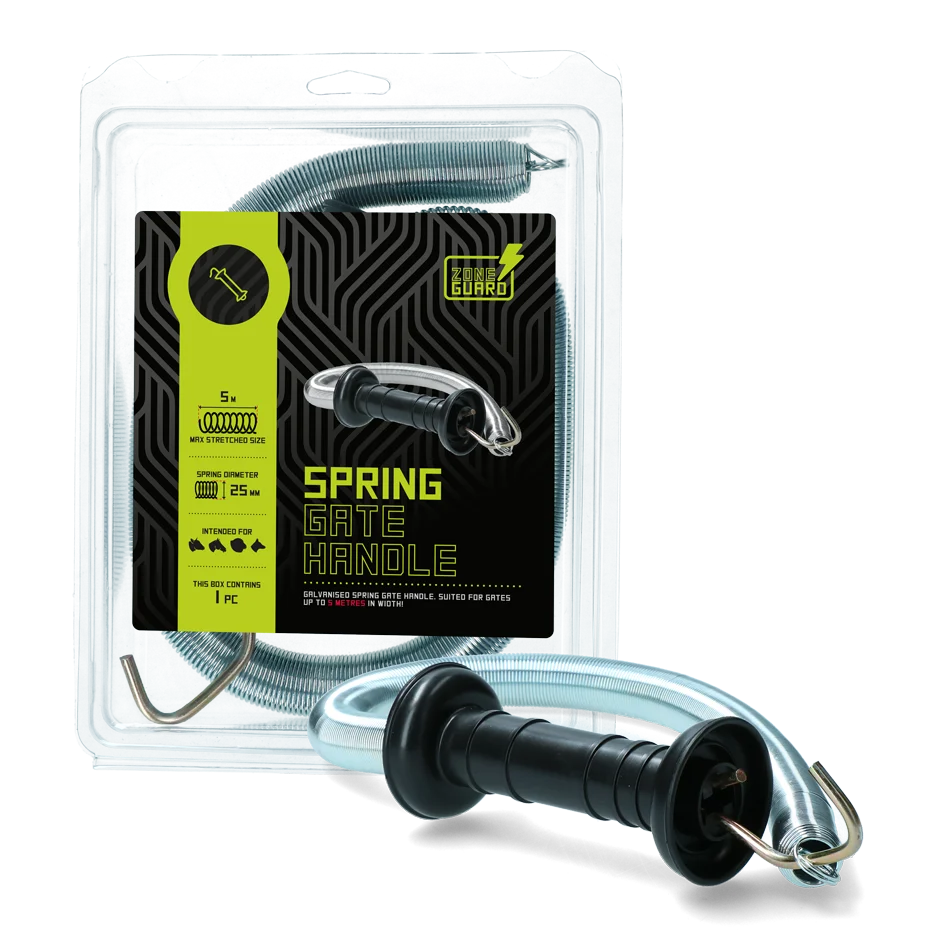 Uchwyt bramowy ze sprężyną, średnica sprężyny 25 mm, rozciągana do 5 m – ZoneGuard - obrazek 2