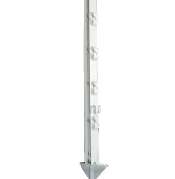Palik z tworzywa sztucznego z podnóżkiem, 75 cm, biały – ZoneGuard