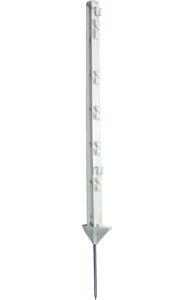 Palik z tworzywa sztucznego z podnóżkiem, 75 cm, biały – ZoneGuard - obrazek 1