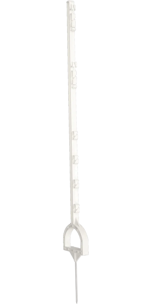 Palik wbijany stopą ze strzemieniem, 115 cm, biały – ZoneGuard