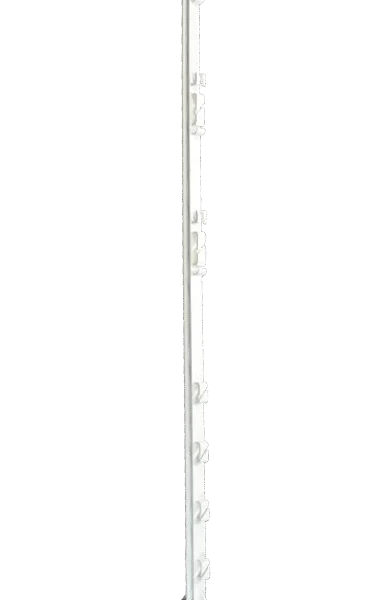 Słupek wejściowy ze strzemieniem, 155 cm, biały – ZoneGuard