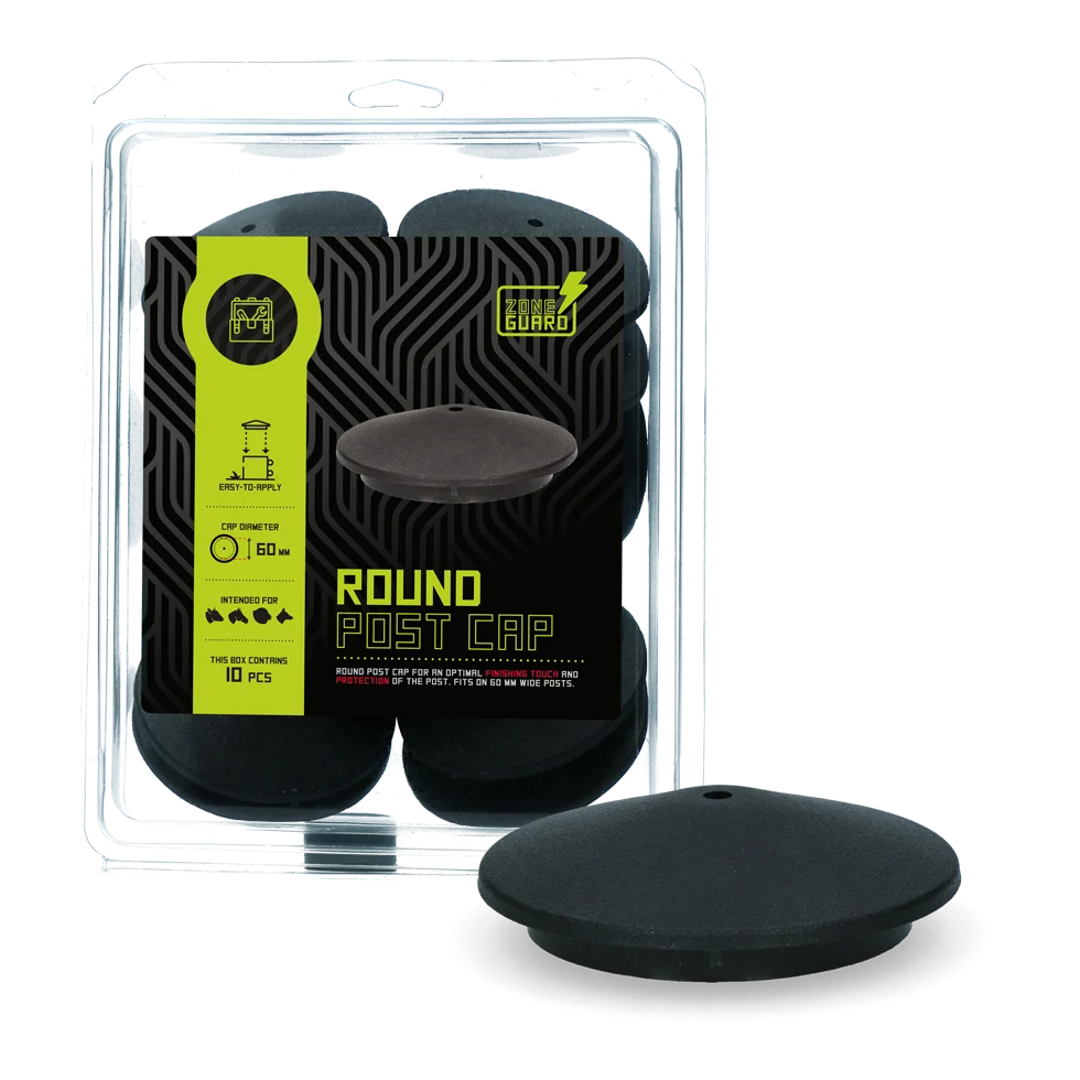 Okrągła nakładka na słupek 60 mm z otworem montażowym – ZoneGuard - obrazek 1