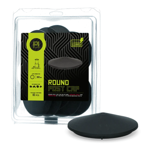 Okrągła nakładka na słupek 80 mm z otworem montażowym – ZoneGuard