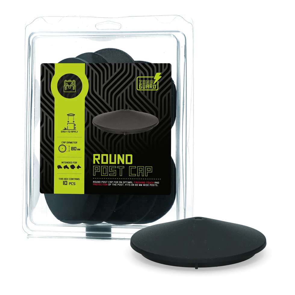 Okrągła nakładka na słupek 80 mm z otworem montażowym – ZoneGuard - obrazek 1