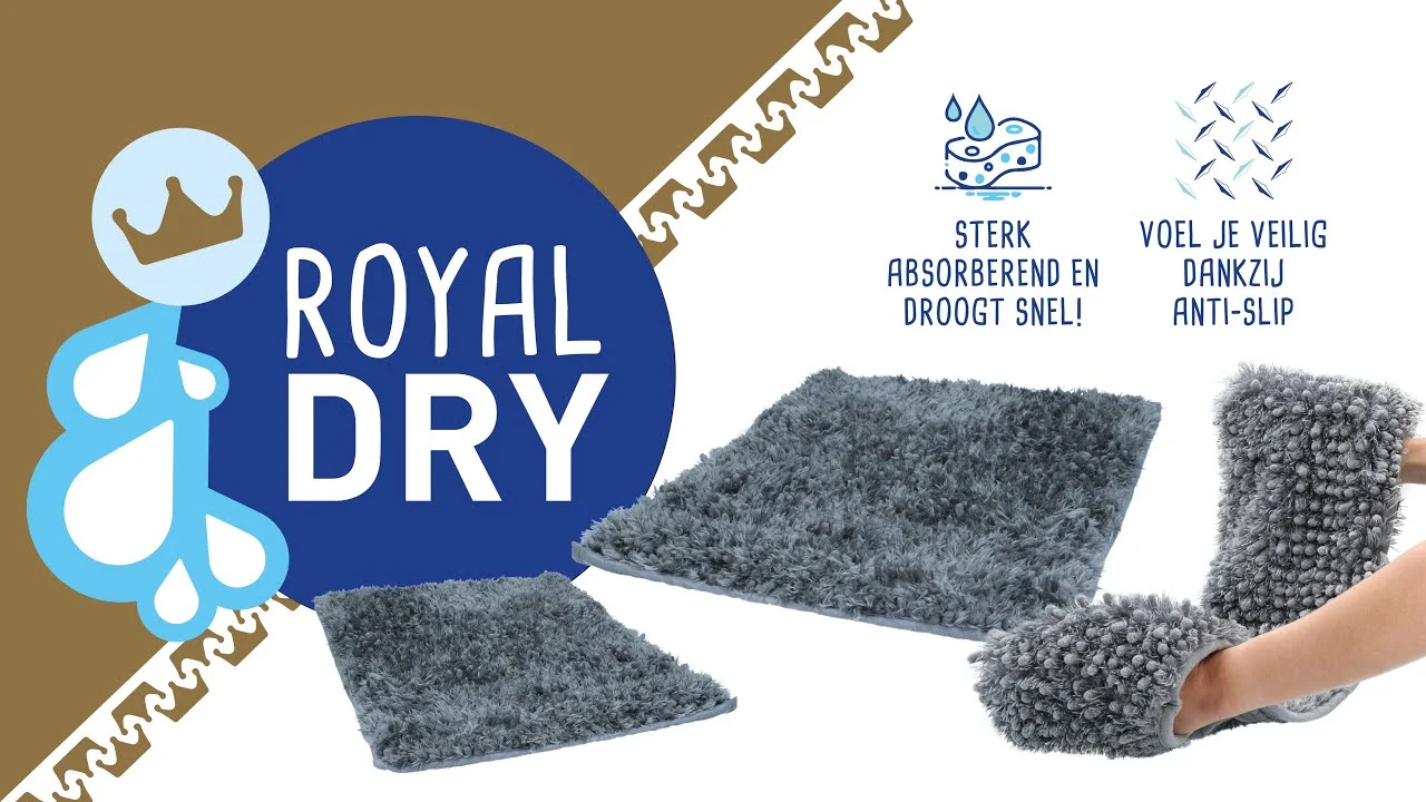 Rękawica do wycierania i szczotkowania psa z mikrofibry, 24 x 18 cm – Royal Dry - obrazek 6