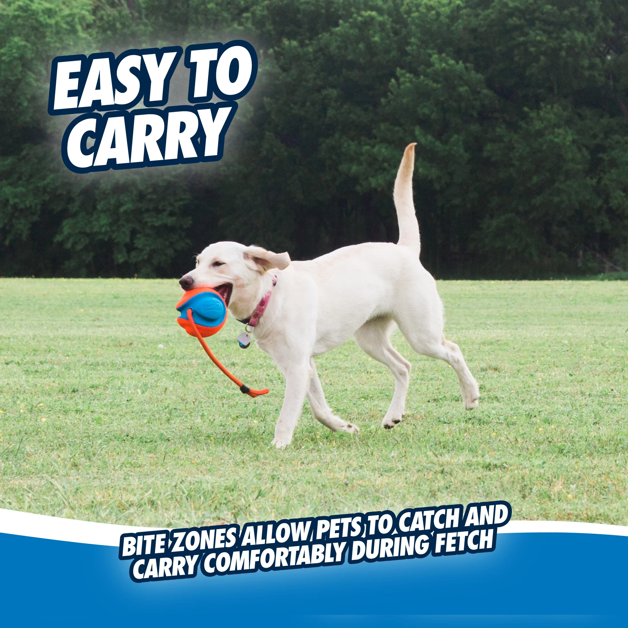Piłka dla psa ze sznurkiem i uchwytem, pływająca, ø 13 cm – Chuckit! Rope Fetch - obrazek 5