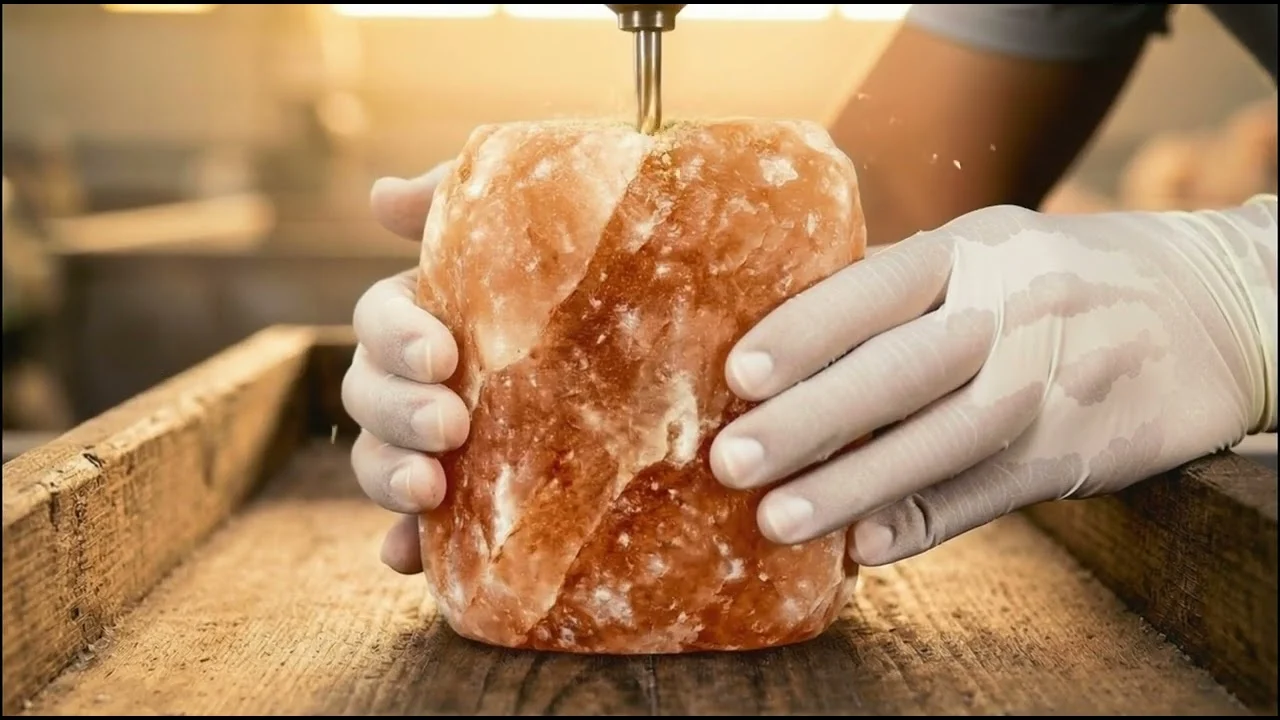 Lizawka solna z soli himalajskiej ze sznurkiem – Pawise Himalayan Salt On A Rope - obrazek 3