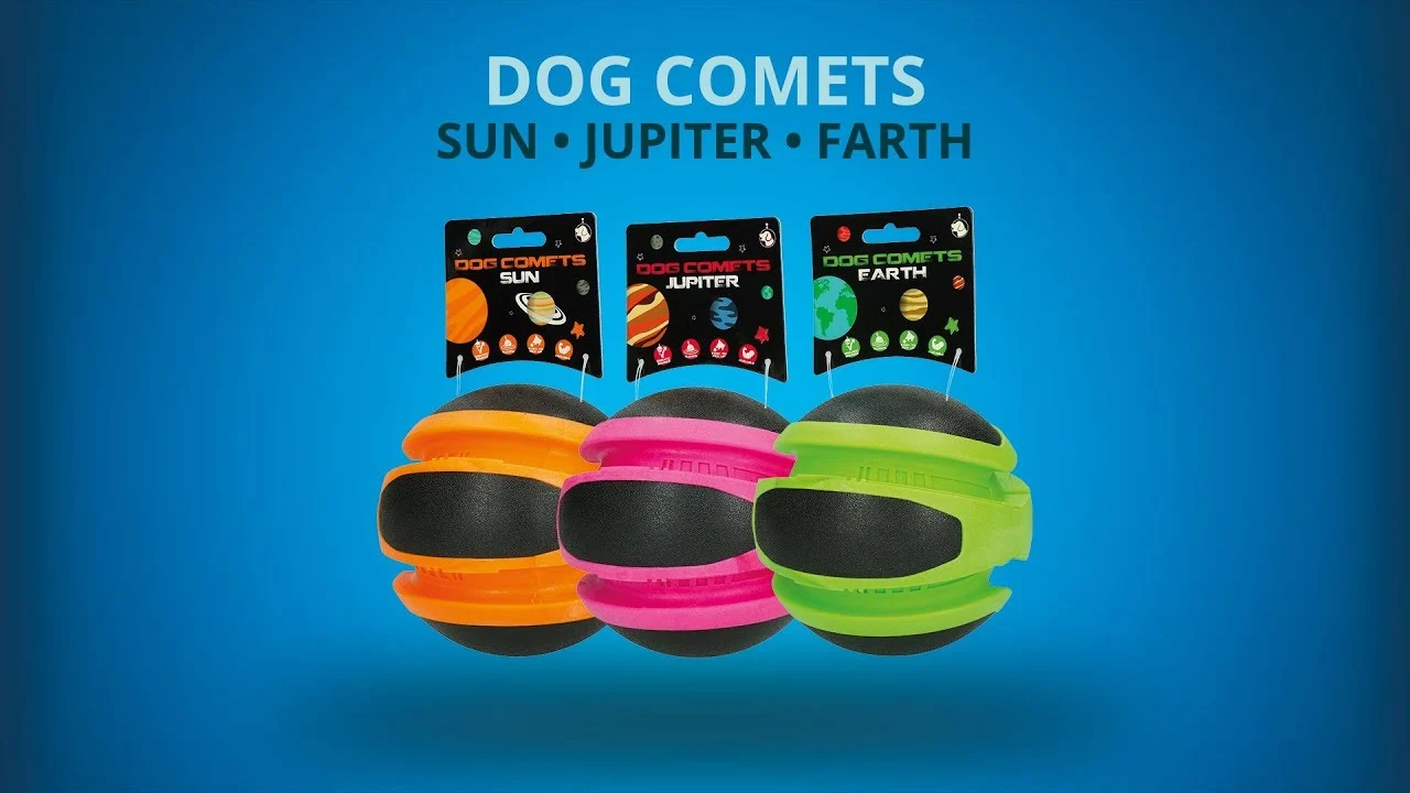 Odbijająca się piłka dla psa, zielona, Ø 14 cm – Dog Comets Planets - obrazek 4